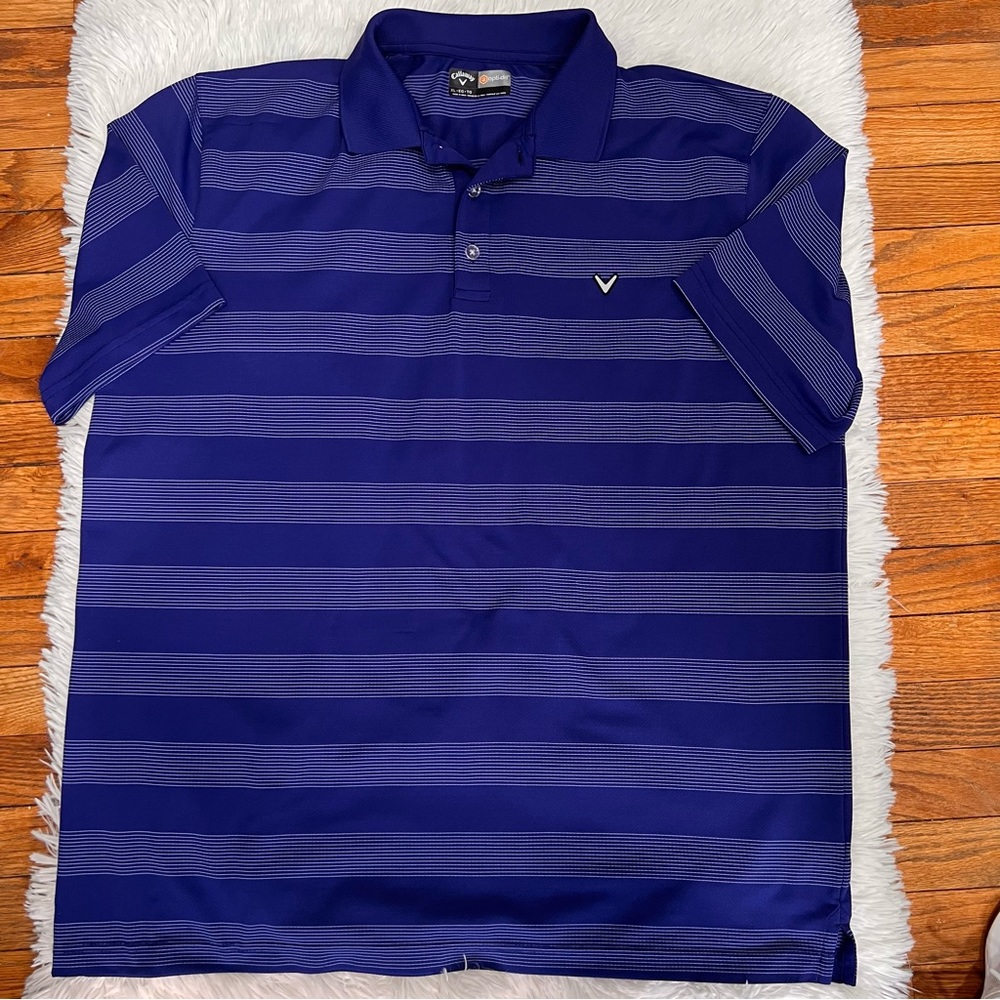 Callaway Mens striped lightweight golf polo size XL‎